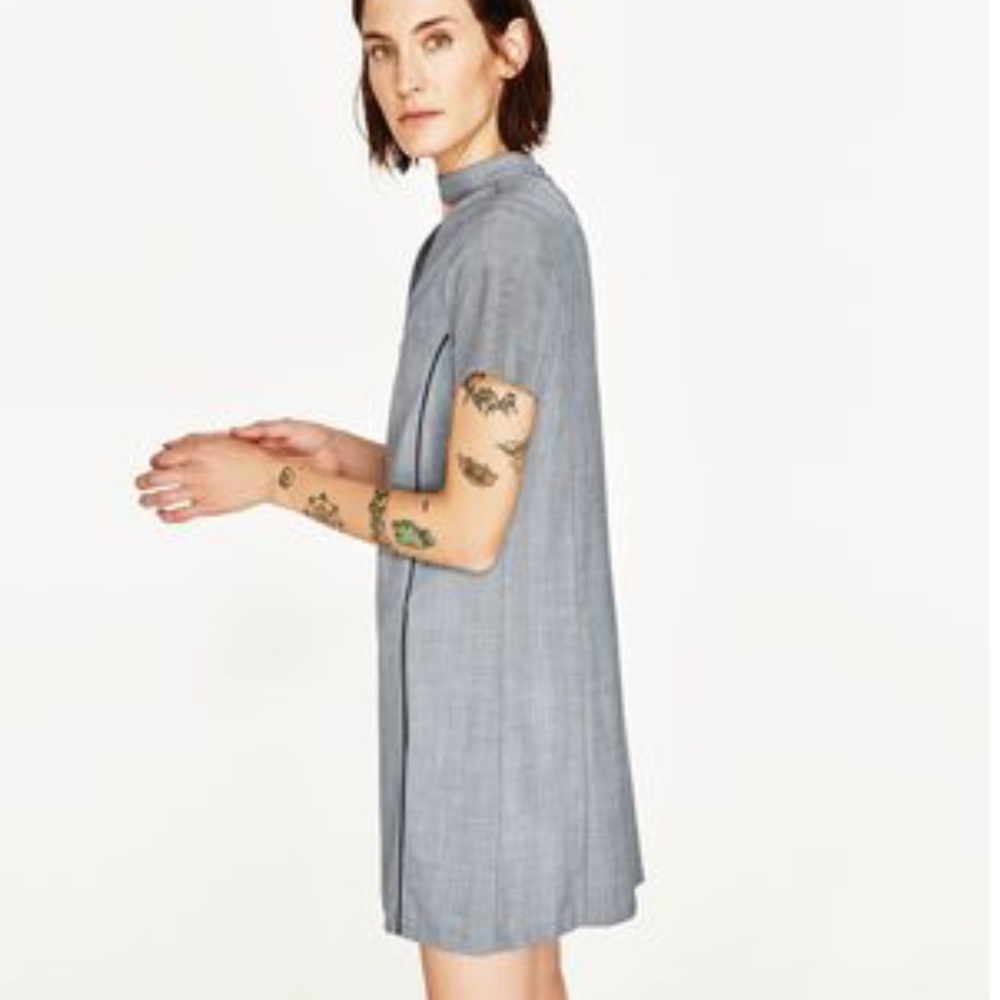 Zara V-Neck Dress With Choker Size S (EUC) - Picture 3 of 8